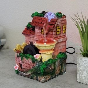 Water Fountain Tree Rolling Ball & Wheel Led Light Indoor Water Pump Included